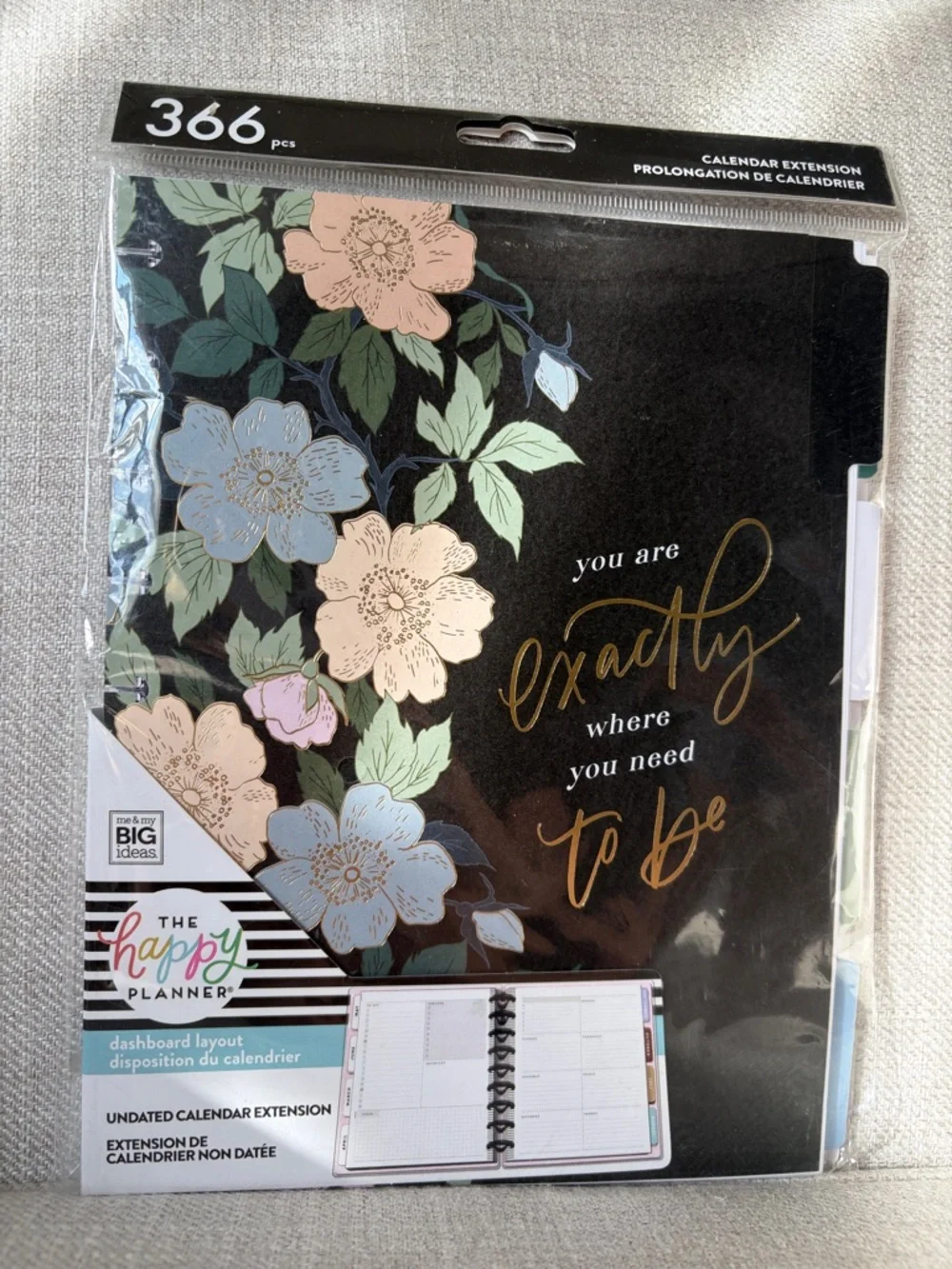 The Happy Planner 366 Pieces Calendar Extension Dashboard Layout